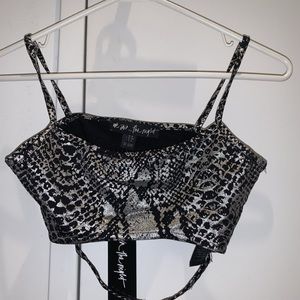 Topshop Snakeskin Bra Top